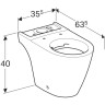 Чаша унитаза GEBERIT ICON 200460000 безободковый