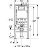 Инсталляция GEBERIT DUOFIX 458.103.00.1 UP100 для подвесного унитаза с клавишей DELTA 50 115.135.21.1