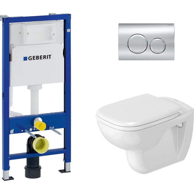 Инсталляция GEBERIT DUOFIX BASIC для подвесного унитаза с клавишей смыва хром