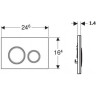 Клавиша смыва GEBERIT SIGMA 21 115.650.JX.1 черный орех