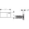 Клавиша смыва GEBERIT SIGMA 70 115.630.SJ.1 черный