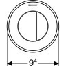 Кнопка смыва для унитаза GEBERIT TYPE 10 116.056.KH.1