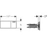 Кнопка смыва GEBERIT OMEGA 70 115.083.SQ.1
