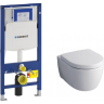 Комплект GEBERIT DUOFIX 111,300,00,5 UP320 с подвесным унитазом GEBERIT ICON RIMFREE F204060000 с сиденьем микролифт F574130000 111,300,00,53