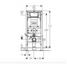 Комплект GEBERIT DUOFIX 111.300.00.5 UP320 с подвесным унитазом ICON RIMFREE F204060000 с сиденьем микролифт F574130000
