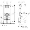 Комплект GEBERIT DUOFIX 458.124.21.1 UP100 с подвесным безободковым унитазом IFO SPECIAL RIMFREE RP731300200 с сиденьем soft-close
