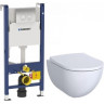 Комплект GEBERIT DUOFIX 458,124,21,1 UP100 с подвесным безободковым унитазом IFO SPECIAL RIMFREE RP731300200 с сиденьем soft-close 458,124,21,11