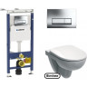 Комплект GEBERIT DUOFIX 458,125,21,1 UP100 с подвесным безободковым унитазом IFO SPECIAL RIMFREE RP731300200 с сиденьем RP706012200 458,125,21,111