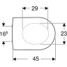 Комплект GEBERIT DUOFIX 458.125.21.1 UP100 с подвесным унитазом ICON RIMFREE 204060000 с сиденьем микролифт 574130000
