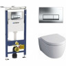 Комплект GEBERIT DUOFIX 458,125,21,1 UP100 с подвесным унитазом ICON RIMFREE 204060000 с сиденьем микролифт 574130000 458,125,21,114