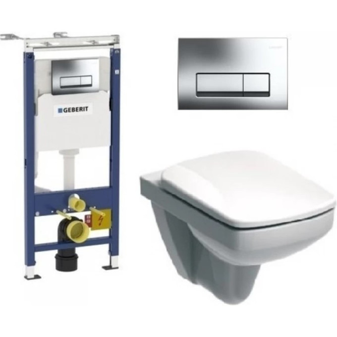 Комплект GEBERIT DUOFIX 458.125.21.1 UP100 с подвесным унитазом IFO SPECIAL RP731200100 с крышкой-сиденьем soft-close RP706011300