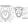 Комплект GEBERIT DUOFIX KOLO IDOL 458.124.21.1-M131 с крышкой-сиденьем стандарт