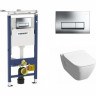 Комплект GEBERIT DUOFIX UP100 458,125,21,1 с подвесным унитазом RENOVA PLAN RIMFREE 500,378,01,1 с сиденьем микролифт 500,691,01,1 458,125,21,117