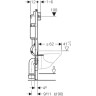 Комплект GEBERIT DUOFIX 458.120.11.1 UP100 для подвесного унитаза H112 с клавишей DELTA 21 белая