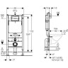Комплект инсталляции GEBERIT DUOFIX 111.300.00.5 UP320 с подвесным унитазом SMYLE SQUARE 500.683.01.1 безободковый и крышкой-сиденьем микролифт