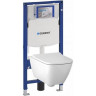 Комплект инсталляции GEBERIT DUOFIX 111,300,00,5 UP320 с подвесным унитазом SMYLE SQUARE 500,683,01,1 безободковый и крышкой-сиденьем микролифт 111,300,00,5-500,683