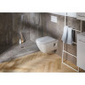Комплект инсталляции GEBERIT DUOFIX PLATTENBAU 458.125.21.1 с клавишей DELTA 51 хром глянец с подвесным унитазом RENOVA PLAN 500.378.01.1 и сиденьем микролифт 500.691.01.1