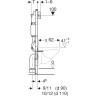 Комплект инсталляция GEBERIT DUOFIX DELTA 500.103.DW.R с подвесным унитазом RENOVA с сиденьем микролифт и клавишей