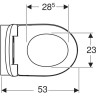 Комплект инсталляция GEBERIT DUOFIX DELTA 500.103.DW.R с подвесным унитазом RENOVA с сиденьем микролифт и клавишей