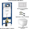 Комплект инсталляция GEBERIT DUOFIX 500.300.01.I с подвесным унитазом ICON с сиденьем микролифт и клавишей