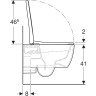 Комплект инсталляция GEBERIT DUOFIX 500.300.01.I с подвесным унитазом ICON с сиденьем микролифт и клавишей