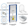 Комплект инсталляция GEBERIT DUOFIX SIGMA 500.301.KJ.A с подвесным унитазом ACANTO с сиденьем микролифт и клавишей