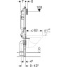 Комплект инсталляция GEBERIT DUOFIX SIGMA 500.301.KJ.A с подвесным унитазом ACANTO с сиденьем микролифт и клавишей