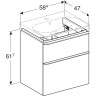 Комплект мебели GEBERIT SMYLE 529.352.00.6 60 см белый