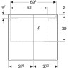 Комплект мебели GEBERIT SMYLE 529.353.00.7 75 см белый