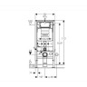 Комплект подвесного унитаза GEBERIT ICON RIMFREE 204060000 с крышкой сиденьем 574130000 и инсталляцией 111.300.00.5