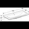 Мебельная раковина GEBERIT RENOVA PLAN 100х48 см, с отверстием под смеситель+ шкафчик под раковину с одним выдвижным ящиком 98.8х58.5 см 122200000+869501000