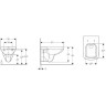 Подвесной унитаз GEBERIT SELNOVA SQUARE RIMFREE 500.275.01.1 безободковый