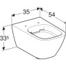 Подвесной унитаз GEBERIT SMYLE SQUARE 500.208.01.1 безободковый
