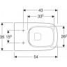 Приставной унитаз GEBERIT SMYLE SQUARE 500.840.00.1