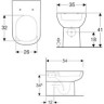 Приставной унитаз GEBERIT SMYLE SQUARE 500.213.01.1 безободковый