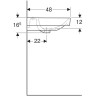 Раковина двойная подвесная GEBERIT SMYLE SQUARE 500.223.01.1