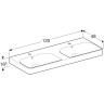 Раковина двойная подвесная GEBERIT SMYLE SQUARE 500.223.01.1