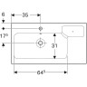 Раковина GEBERIT ICON 90 см 124190000