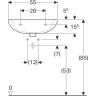 Раковина GEBERIT RENOVA 55 см 223055000