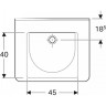 Раковина GEBERIT RENOVA COMFORT SQUARE 65 см 128666000 безбарьерная