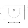 Раковина GEBERIT RENOVA COMFORT SQUARE 75 см 128576000 безбарьерная