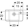 Раковина GEBERIT RENOVA COMPACT 40 см 272142000