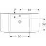 Раковина GEBERIT RENOVA NR. 1 PLAN 100 см 122102000