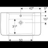 Раковина GEBERIT RENOVA NR.1 PLAN 1000x480 мм 122185000 + шкафчик 926*586*438 мм 869101000