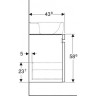 Раковина GEBERIT RENOVA NR.1 PLAN 1000x480 мм 122185000 + шкафчик 926*586*438 мм 869101000