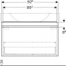 Раковина GEBERIT RENOVA NR.1 PLAN 1000x480 мм 122185000 + шкафчик 926*586*438 мм 869101000