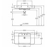 Раковина GEBERIT RENOVA NR.1 PLAN 85 см 122185000