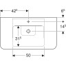 Раковина GEBERIT RENOVA NR.1 PLAN 85 см 125185000