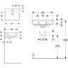 Раковина GEBERIT SMYLE SQUARE 36x45 500.222.01.1