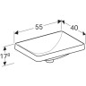 Раковина GEBERIT VARIFORM 55 см 500.738.01.2